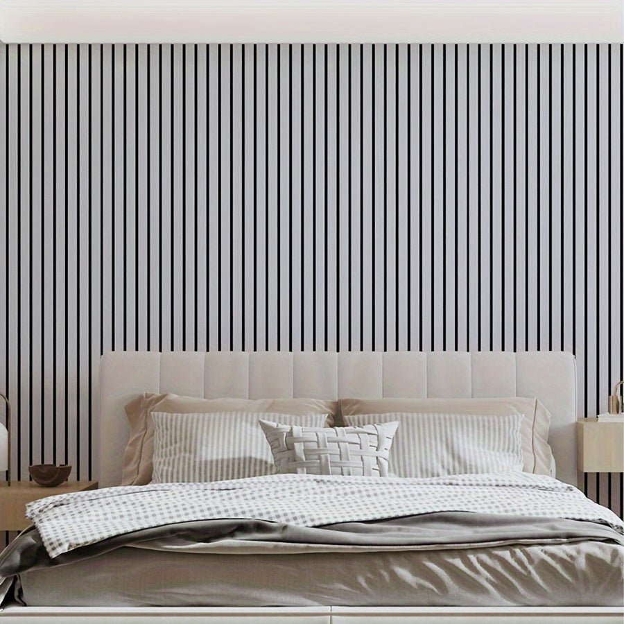 3D Wandpaneele selbstklebend, Holzoptik, realistische Maserung, modern, schlicht, beige, ideal für Wohnzimmer.