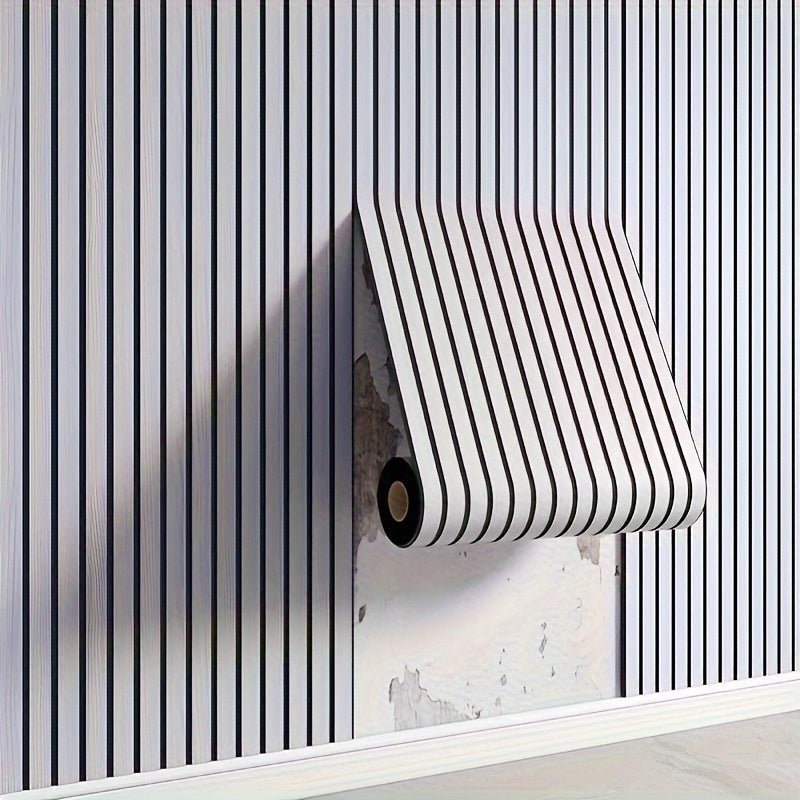 3D Wandpaneele selbstklebend, Holzoptik, realistische Maserung, modern, schlicht, beige, ideal für Wohnzimmer.