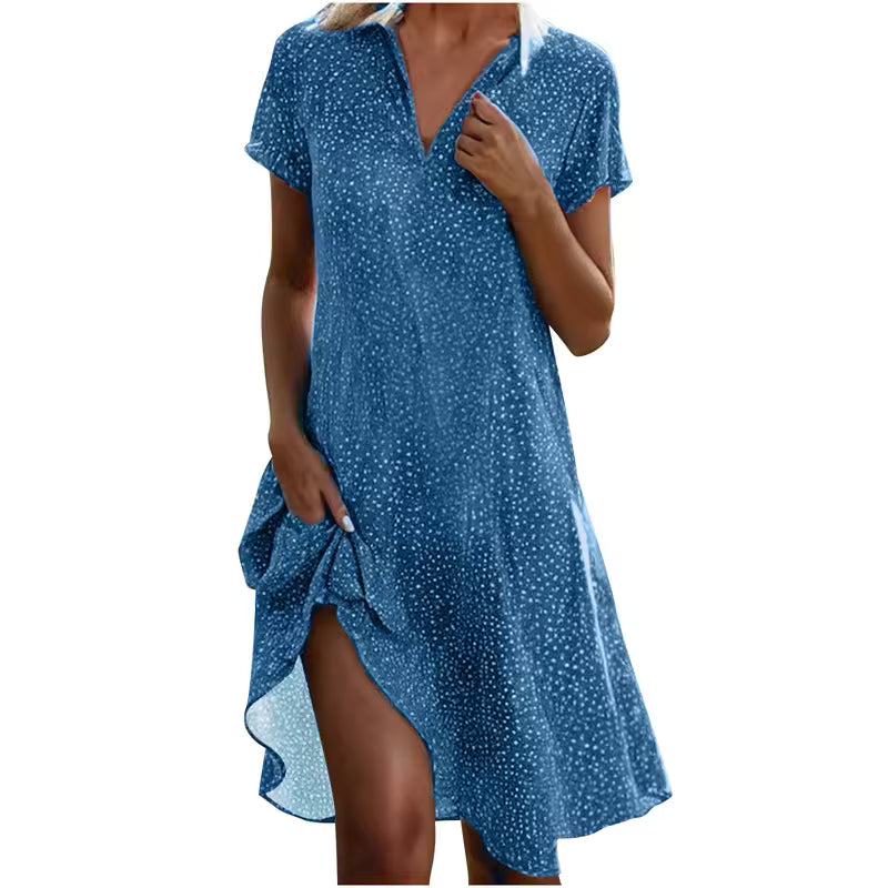 Damen Vintage Sommerkleid – Leicht & Elegant für Warme Tage