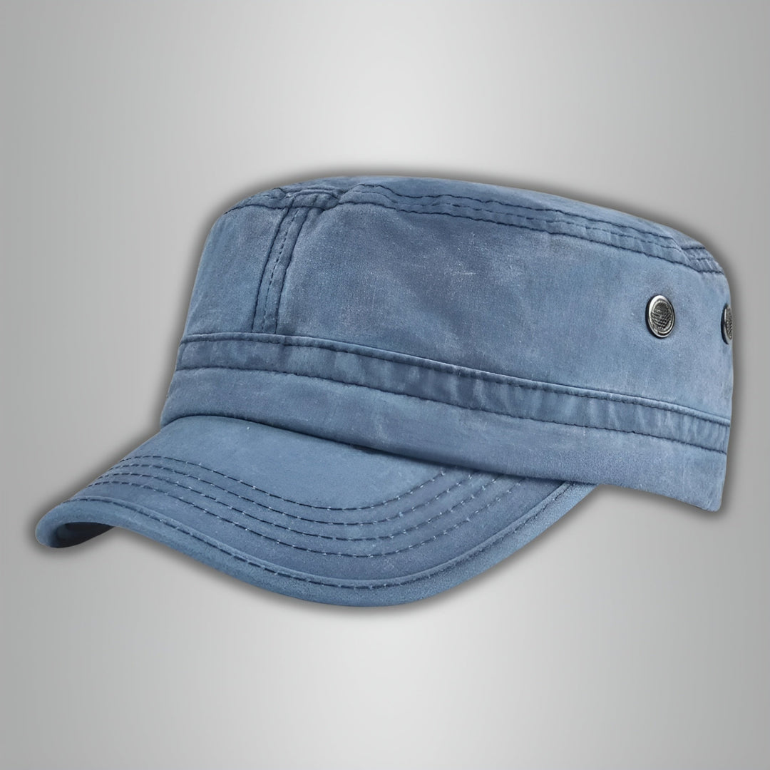 Graue Herren Vintage Baseball Cap aus Baumwollmischung, verstellbar, für Retro Freizeit-Look und Sonnenschutz.