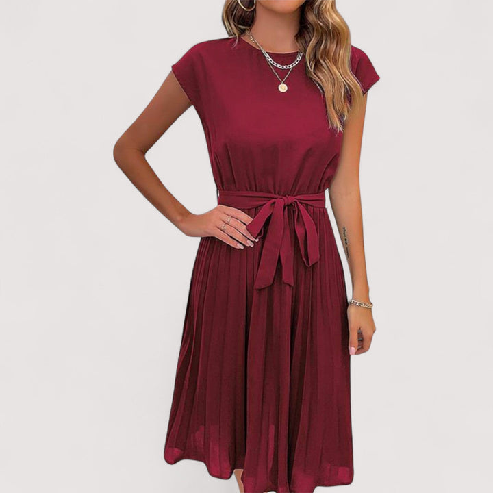 Damen Sommerkleid in Dunkelrot mit schmeichelndem Schnitt