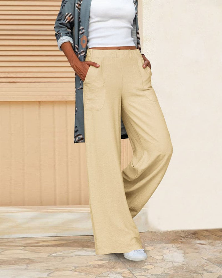Lässige Weite Hose mit Bund