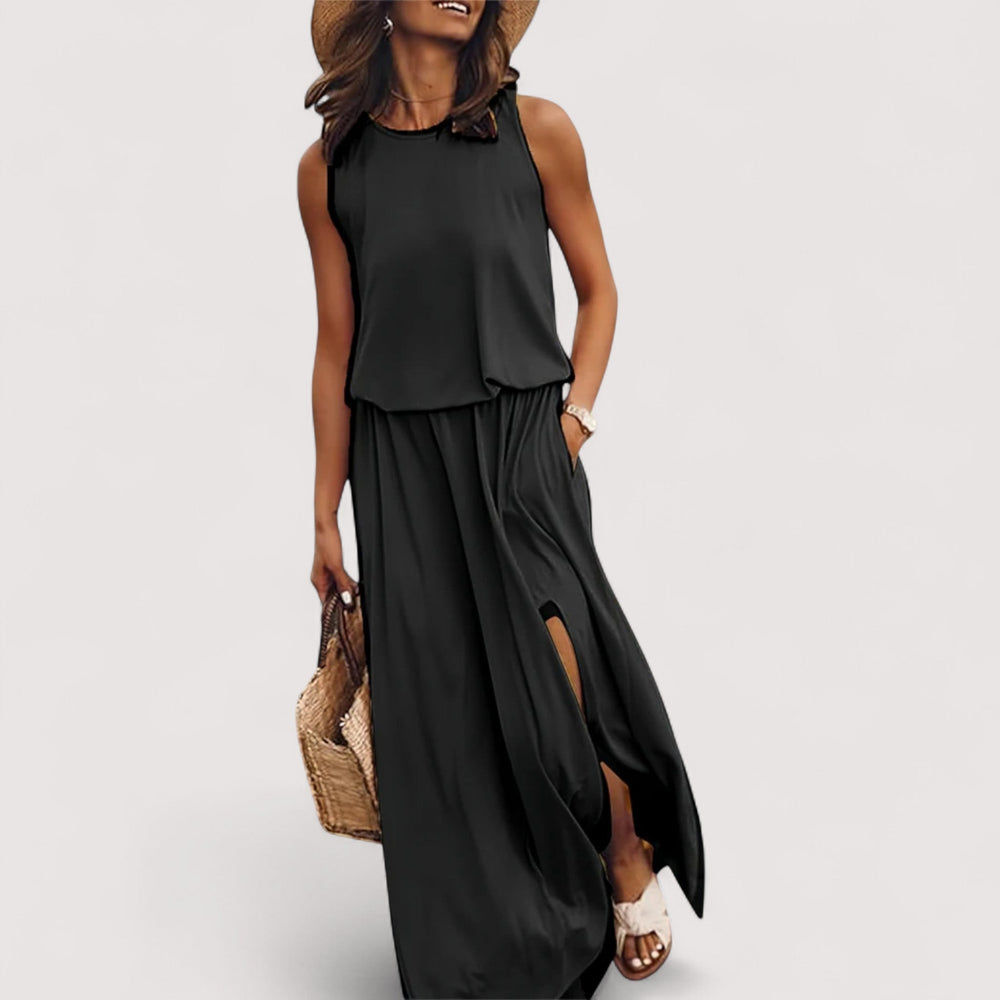 Bequemes, lockeres Damenkleid für den Sommer, atmungsaktiv und leicht, ideal für entspannte Tage.
