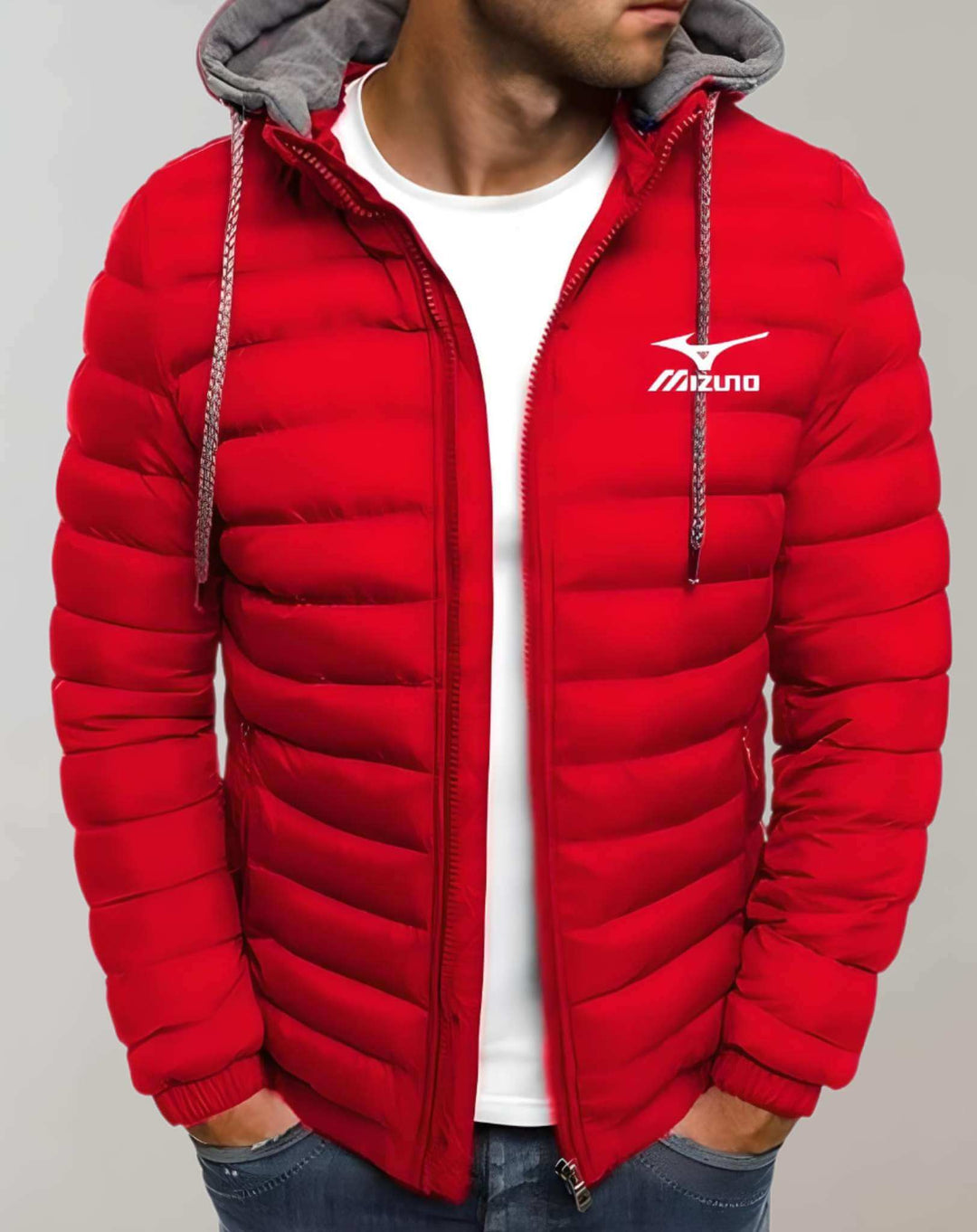 Herren Winterjacke: Gepolsterte Jacke mit Kapuze