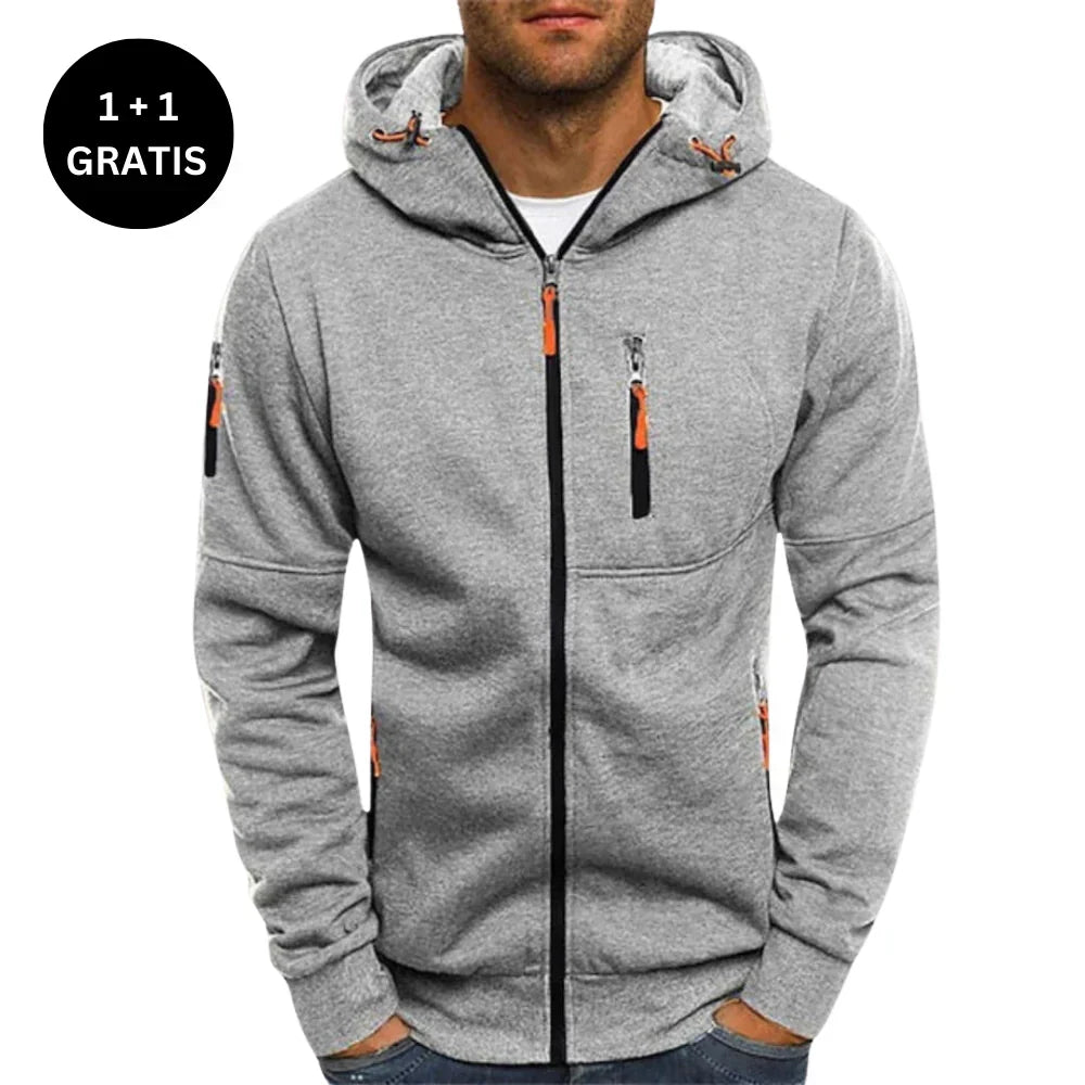 Dunkelgrauer Herren Kapuzenpullover für Freizeit und Alltag