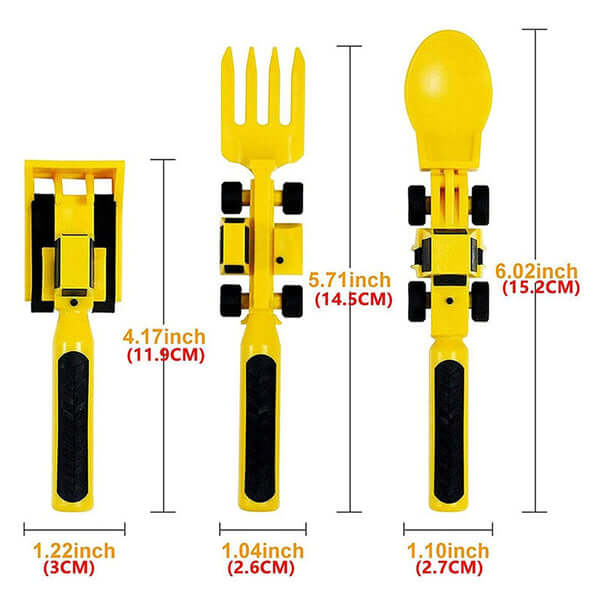 Kinderbesteck-Set: Bagger-Design