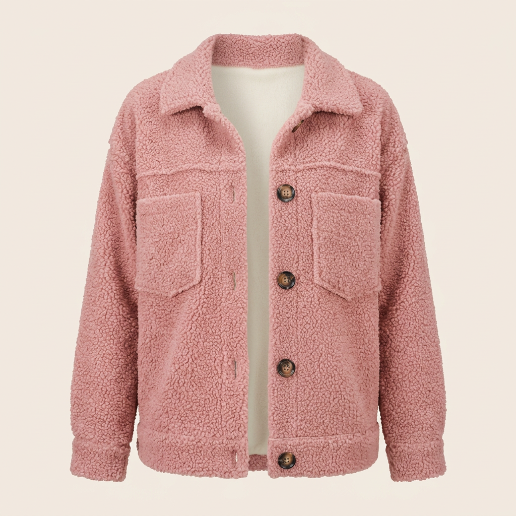 Damen Kuschelige Jacke mit Innenfutter – Weich & Warm für den Alltag