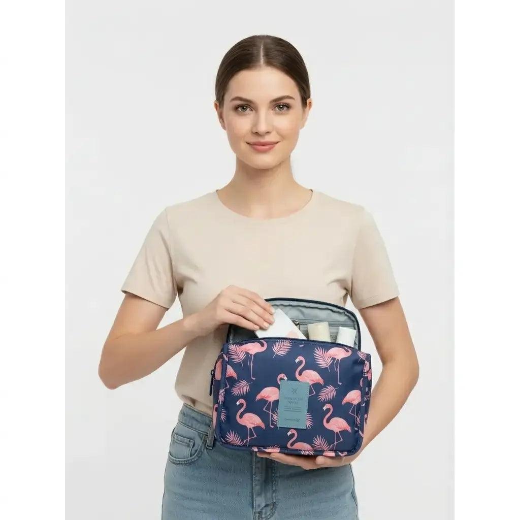 Flamingo - Reise Kosmetiktasche Wasserdicht Mit Stauraum Organisiert