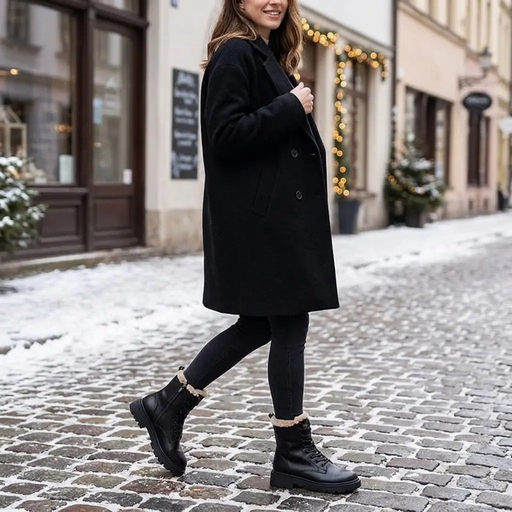 Anke | Stylische Schwarze Winterstiefel Damen