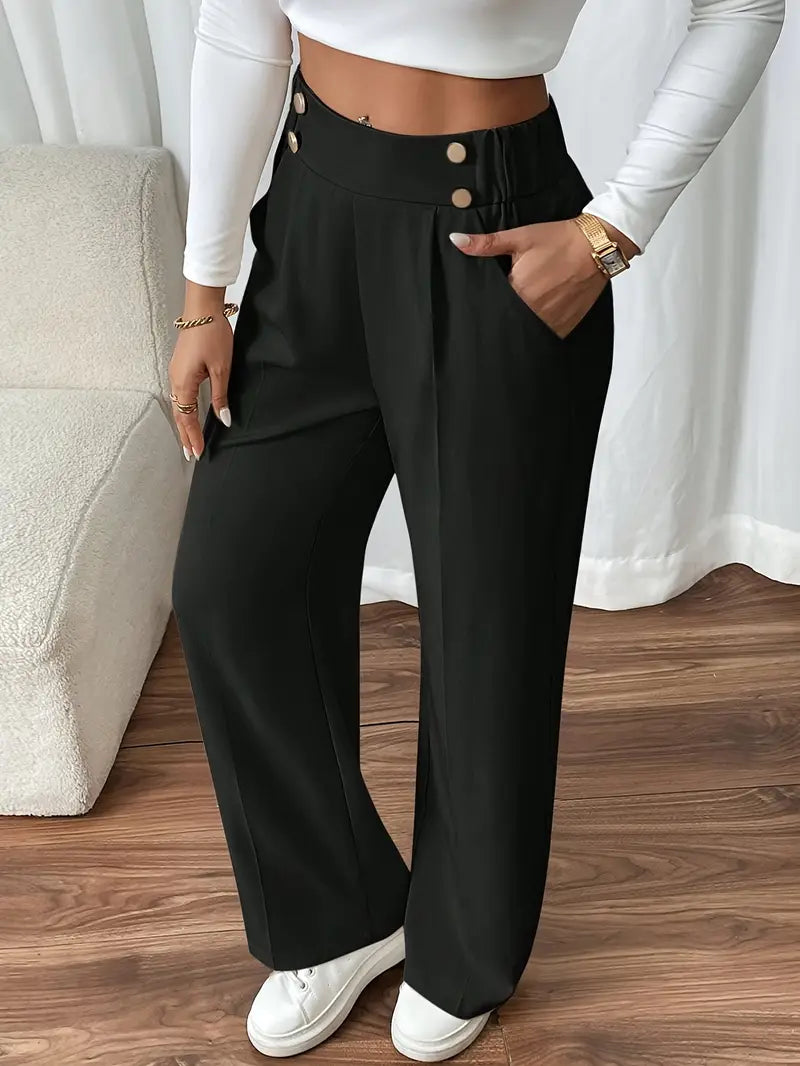 Damenhose weites Bein ideal kombinierbar für stilvolle Office-Looks