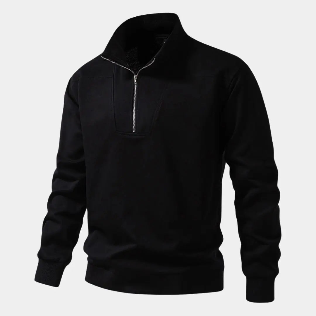 Schwarzes Sport Sweatshirt für Herren, Rückansicht