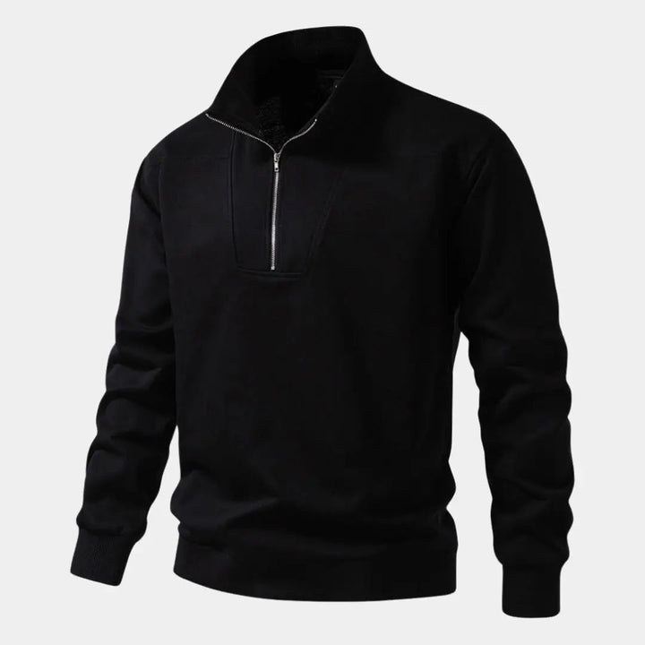 Schwarzes Sport Sweatshirt für Herren, Rückansicht