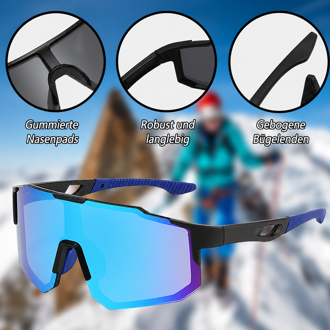 Verspiegelte Unisex Fahrrad-Sonnenbrille für Sport