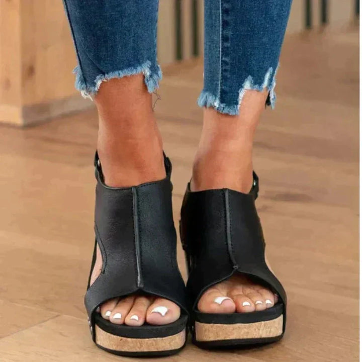 Damen Orthopädische Sandalen mit breiten Riemen