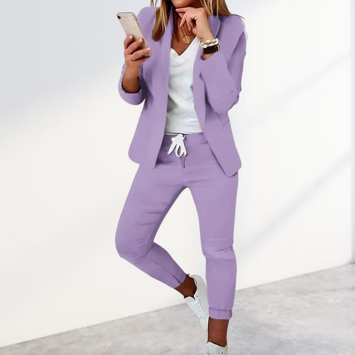 Damen Blazer- & Hosen-Set - Elegantes Büro Outfit