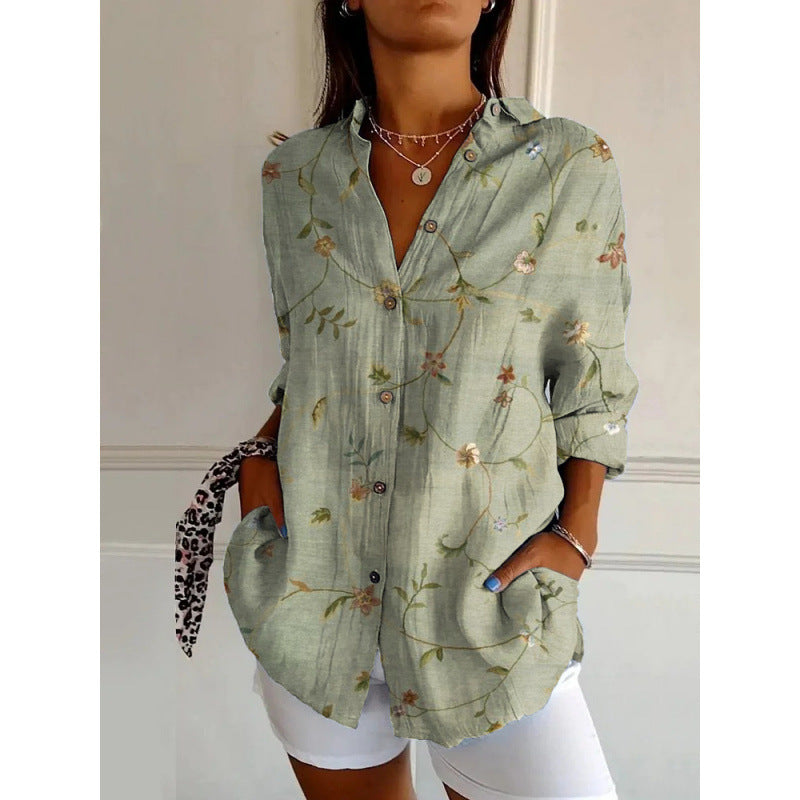 Damen Geblümte Bluse – Elegant, Lässig & Komfortabel für jeden Tag