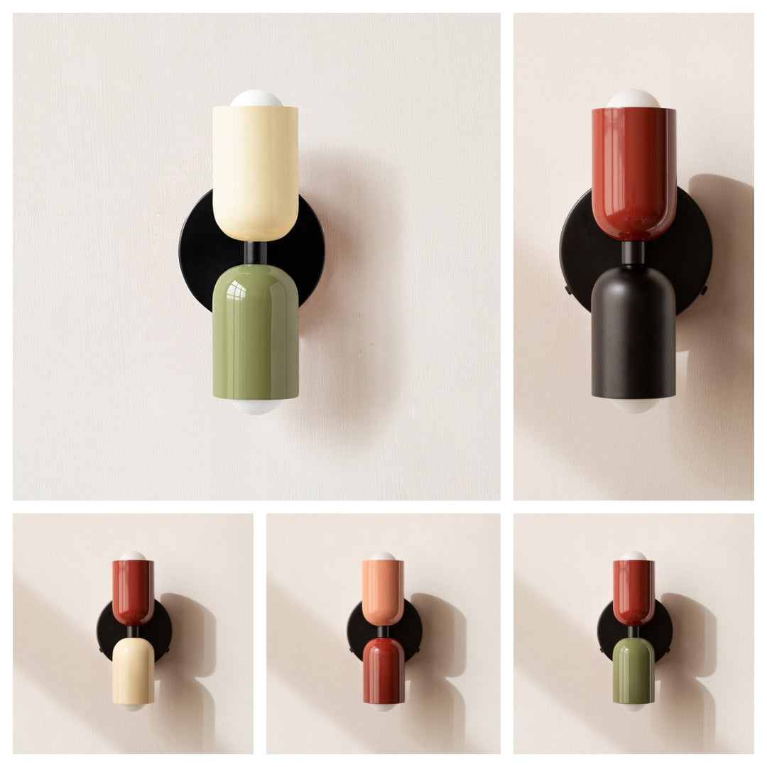Vintage Doppelkopf Wandlampe für kreative Heimdekoration