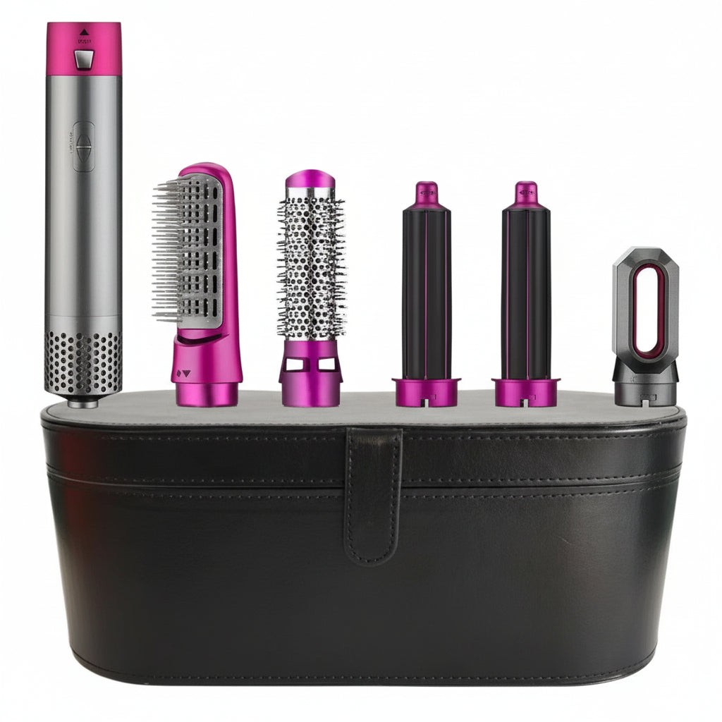 Multistyler Warmluftbürste 5in1 für glänzendes Haar, mehr Volumen und langanhaltende Locken. Optimales Haarstyling-Gerät.