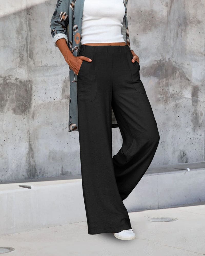 Lässige Weite Hose mit Bund