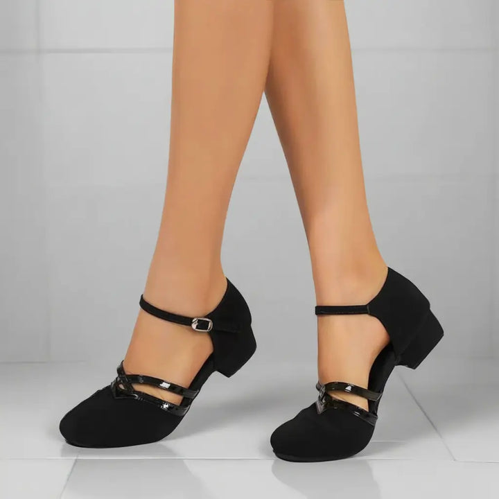 Schwarz - Christa | Elegante Tanzschuhe mit Flexsohle