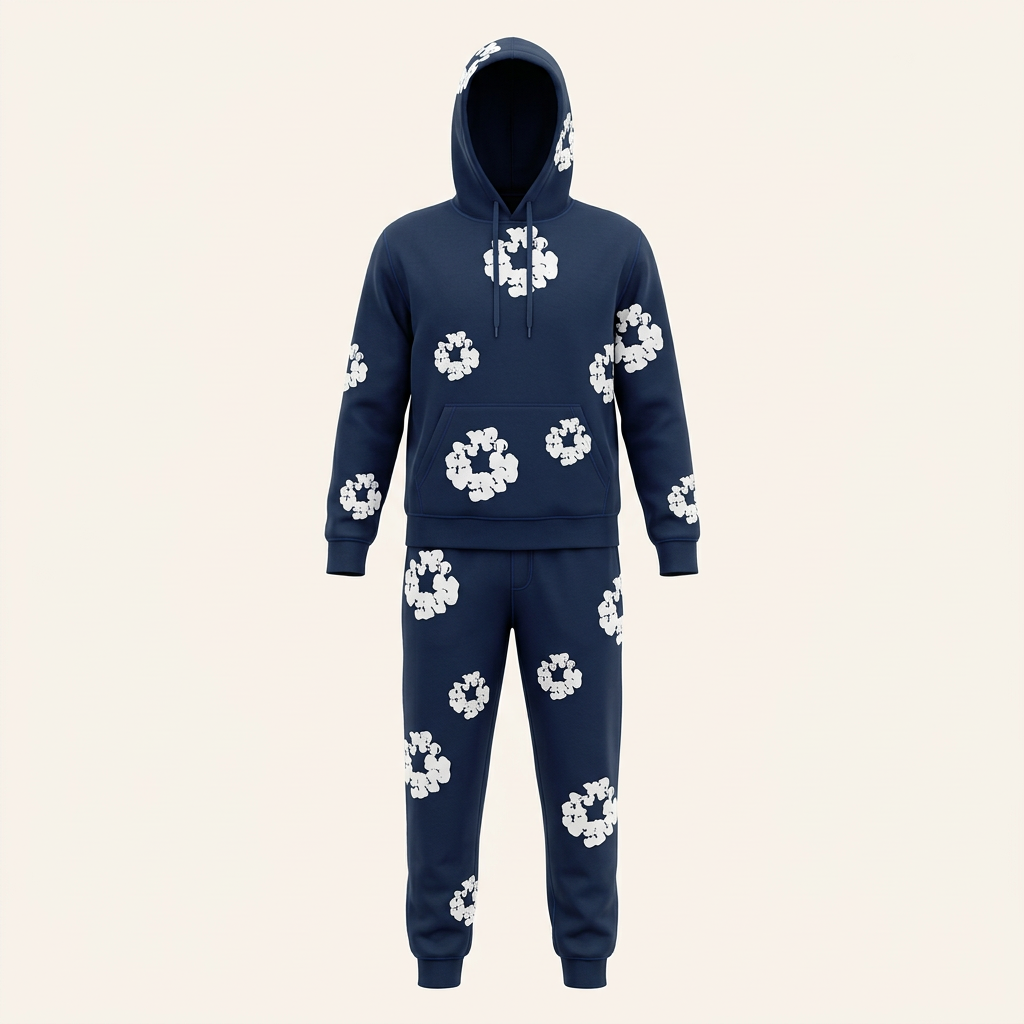Unisex Floral Trainingsanzug mit markanten Drucken – Stil & Komfort