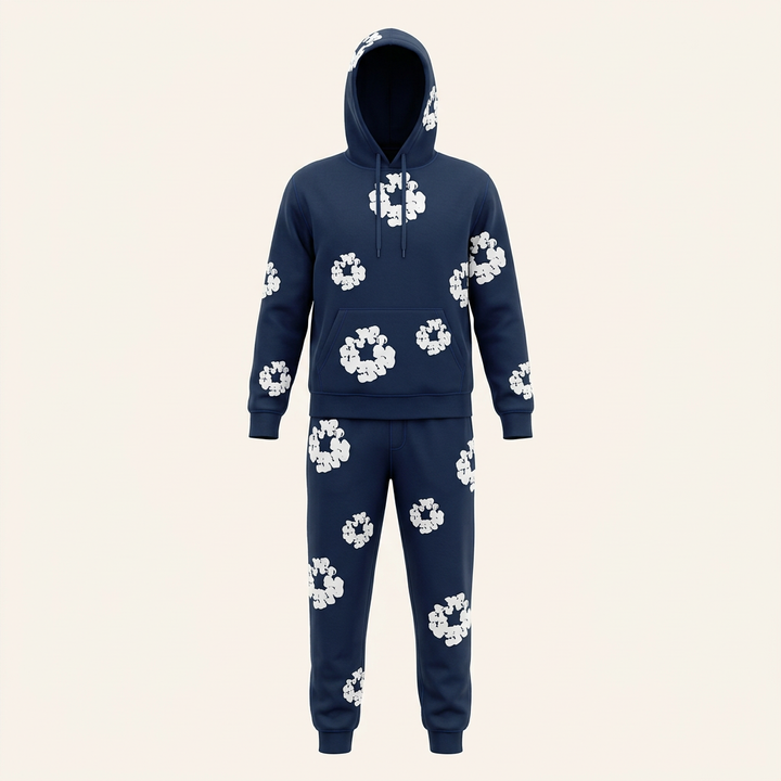 Unisex Floral Trainingsanzug mit markanten Drucken – Stil & Komfort
