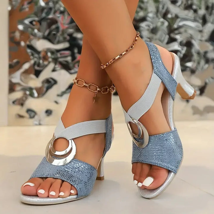 Schicke Damen High Heel Sandalen, orthopädisch, für Komfort den ganzen Tag. Ideal für Sommer.