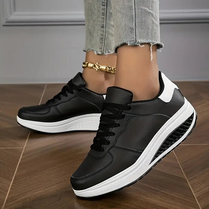 Ergonomische Damen Turnschuhe mit stabiler Fersenpartie, rutschfester Sohle und Fußgewölbestütze.