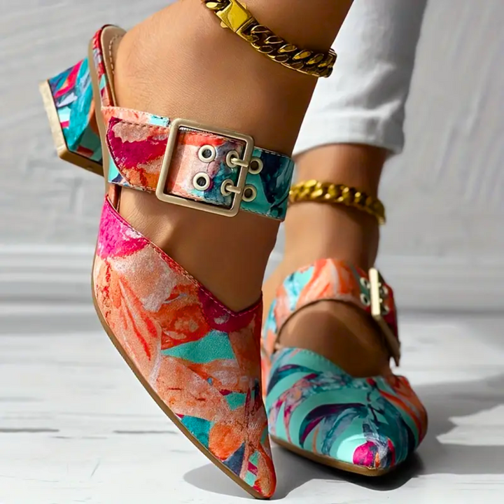 Damen-Slipper mit Blumenmuster für Komfort und Stil