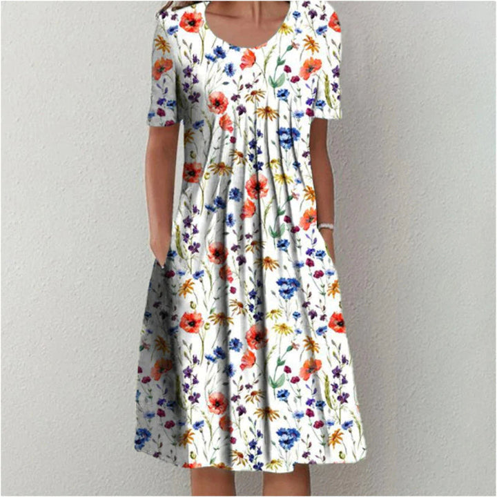 Damen Kleider Hemdkleid mit Blumenmuster