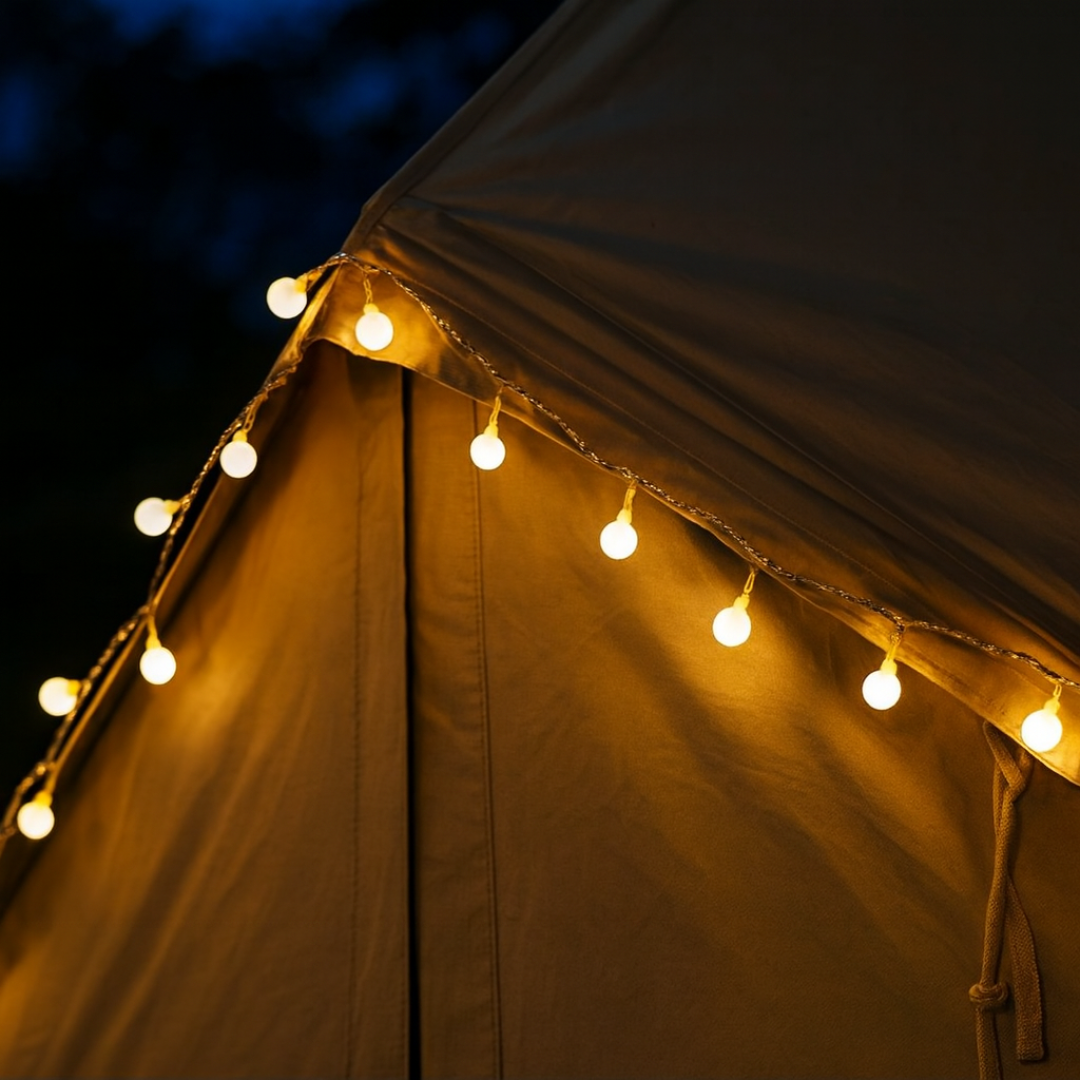 LumaOrbs LED Lichterkette, die eine festliche Atmosphäre für eine Hochzeit schafft