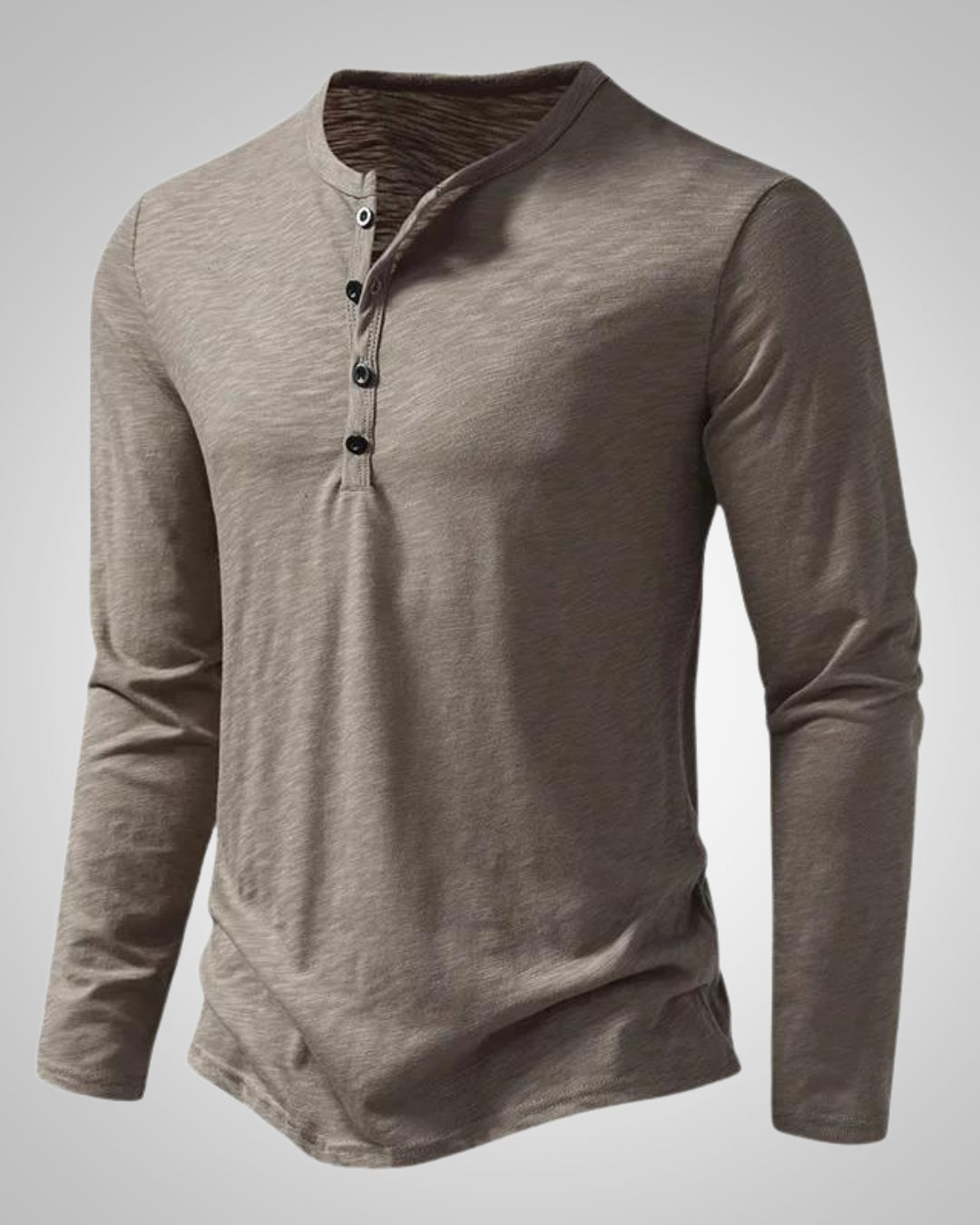 Klassisches Herren Henley Langarmshirt, slim fit, ideal für vielseitige Freizeit- und Alltagsoutfits.