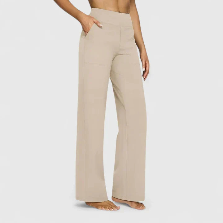 Elegante Damen Business Hose mit geradem Bein in Schwarz für professionelle Anlässe.