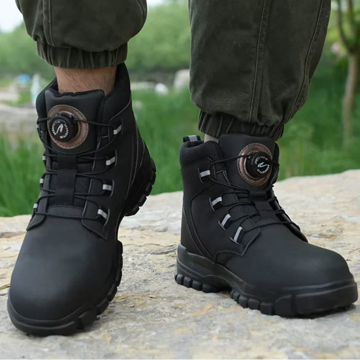 Rutschfeste Sohle der Herren Sicherheitsschuhe für sicheren Halt in Werkstatt & Outdoor-Bereich.