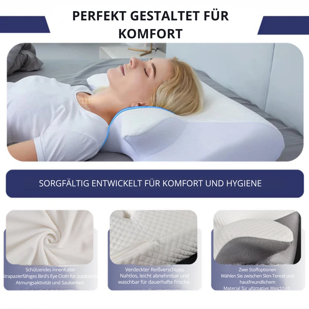 Reisebegleiter: Kompaktes ergonomisches Nackenkissen für komfortablen Schlaf unterwegs und zuhause.