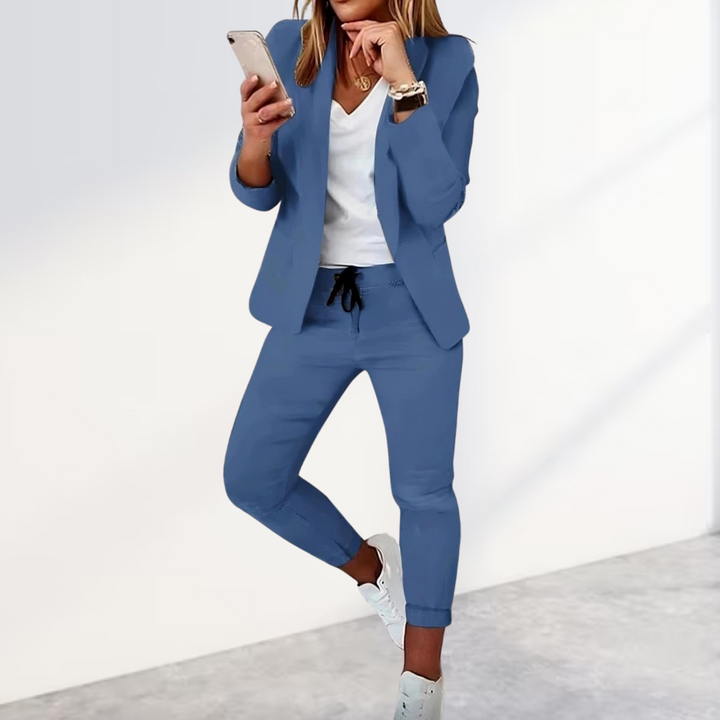 Damen Blazer- & Hosen-Set - Elegantes Büro Outfit