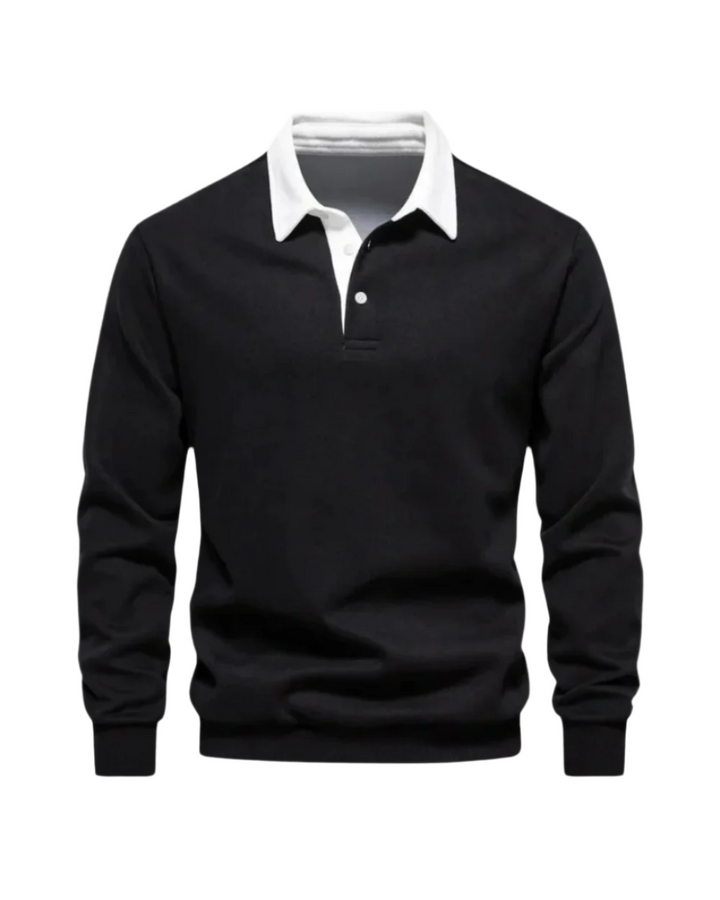 Figurbetontes Herren Langarm-Polo (Slim Fit), bequem und vielseitig für Smart Casual Anlässe.