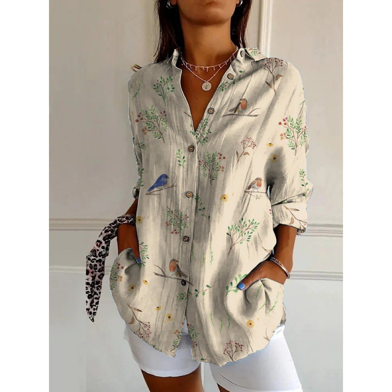 Damen Geblümte Bluse – Elegant, Lässig & Komfortabel für jeden Tag
