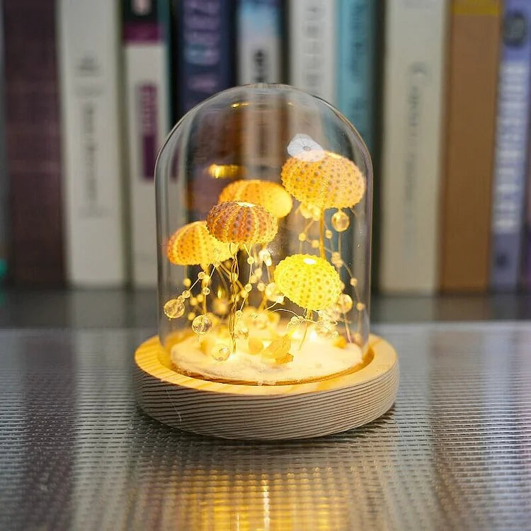 DIY Seeigel-Nachttischlampe: Kreatives Vintage-Ambiente
