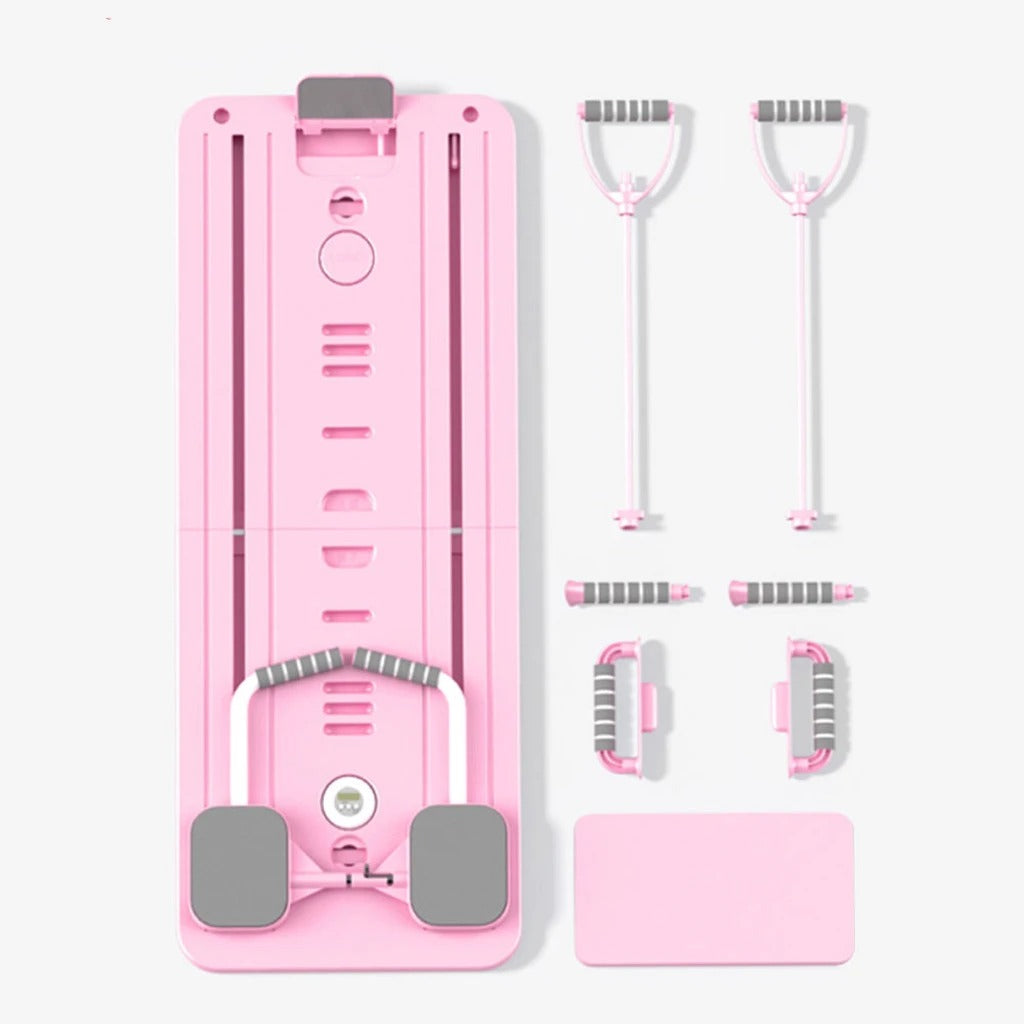 Pilates Reformer Set für Damen – CoreFlex Pro, Lila/Pink/Schwarz
