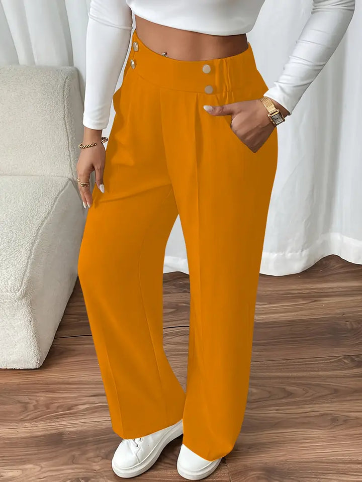 Elegante Freizeithose mit weitem Beinschnitt in moderner Passform