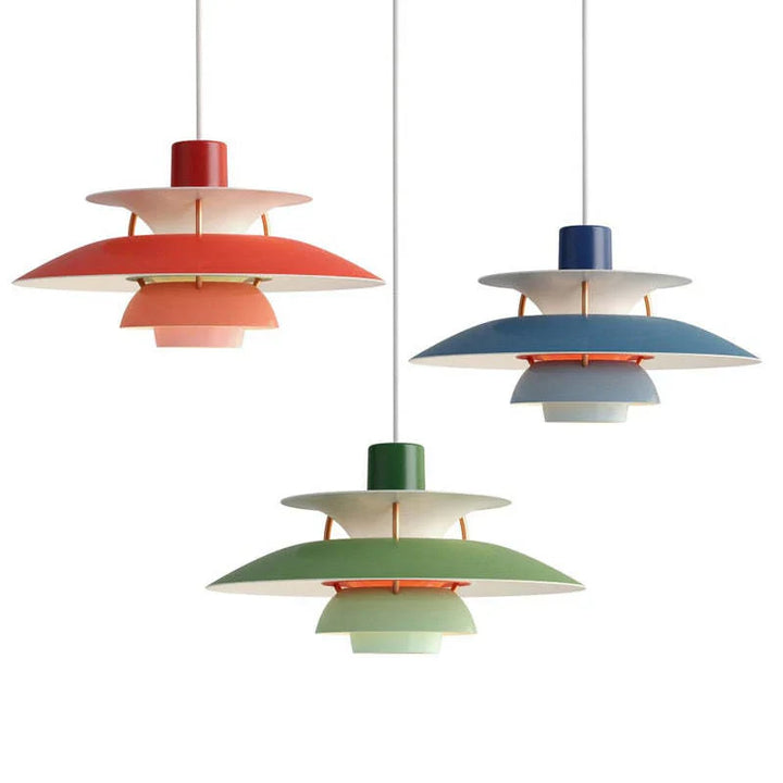 Moderne LED-Hängelampe mit Farbschirm für Innenräume