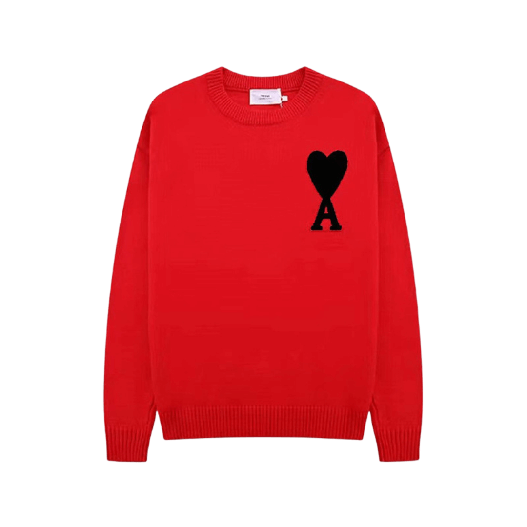 Damen Pullover mit Herz-Druck