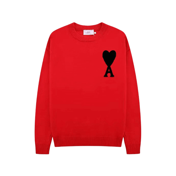 Damen Pullover mit Herz-Druck