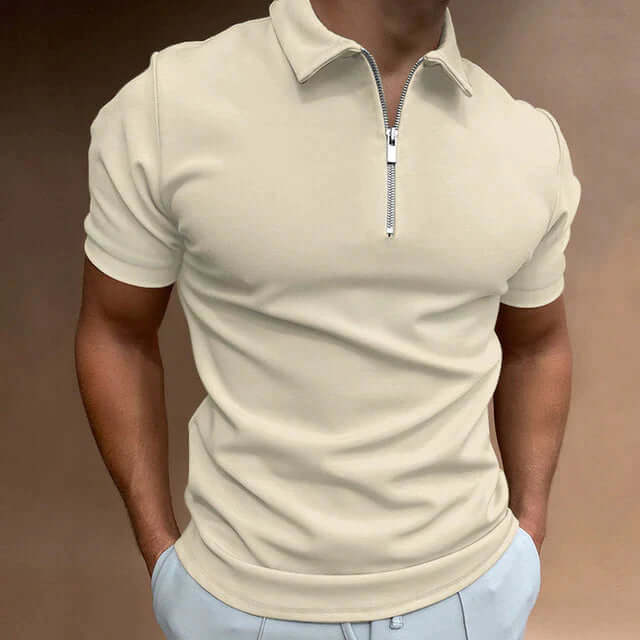 Herren Poloshirt mit Reißverschluss: Atmungsaktiv & Bequem