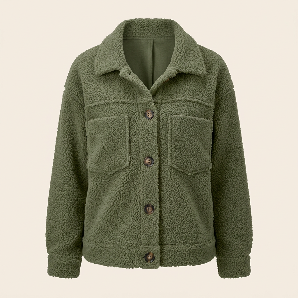 Damen Kuschelige Jacke mit Innenfutter – Weich & Warm für den Alltag