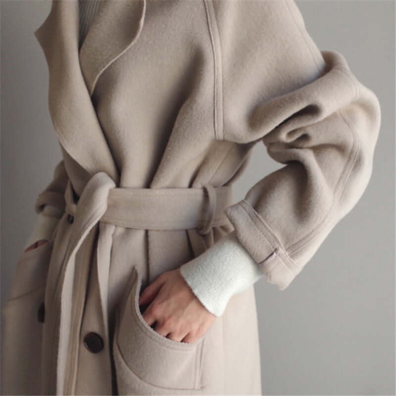 Damen Mantel - Lang, Casual, Warm