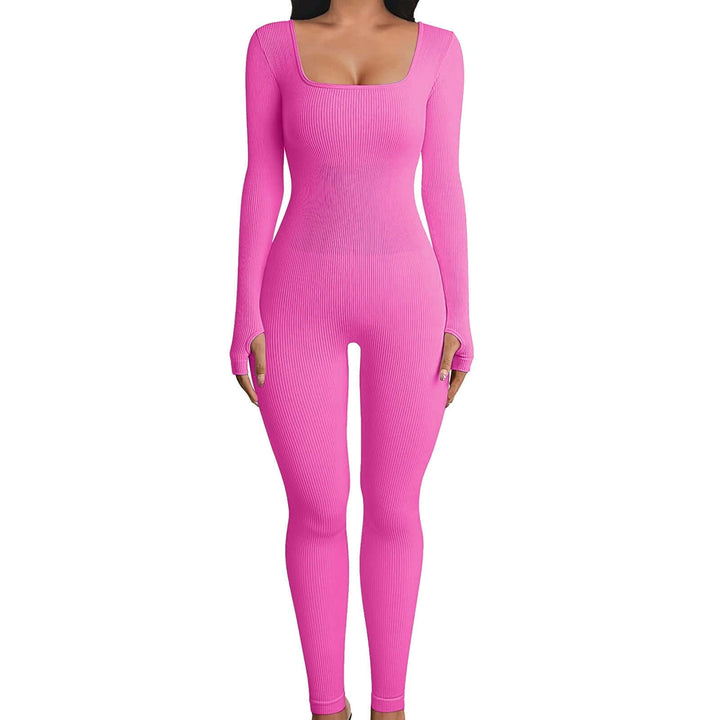 Damen Langarm-Shapewear-Jumpsuit