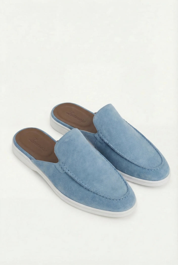 Bequeme Herrenschuhe zum Rein Schlüpfen in heller Sommerfarbe