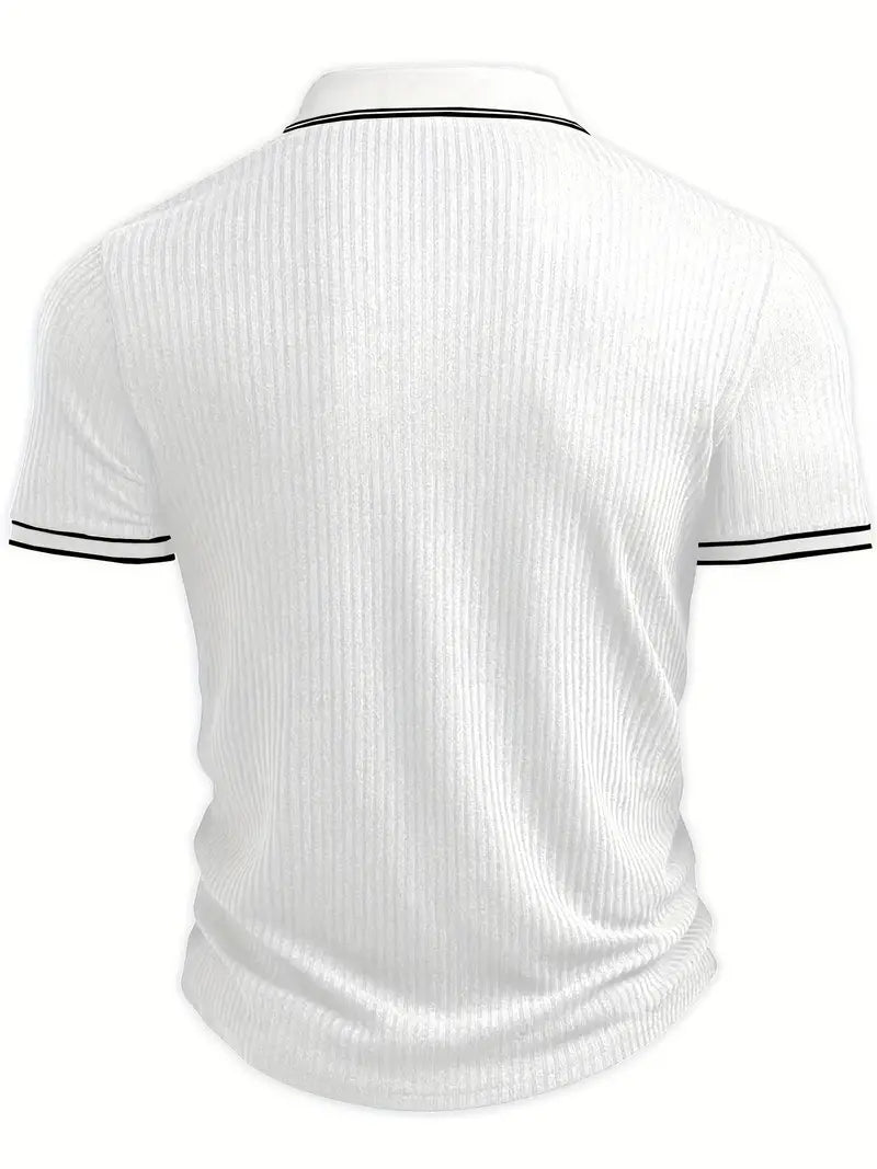 Rückansicht des casual Herren Sommer Poloshirts